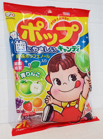 Fujiya peko fruit pop candy 不二家牛奶妹水果棒棒糖