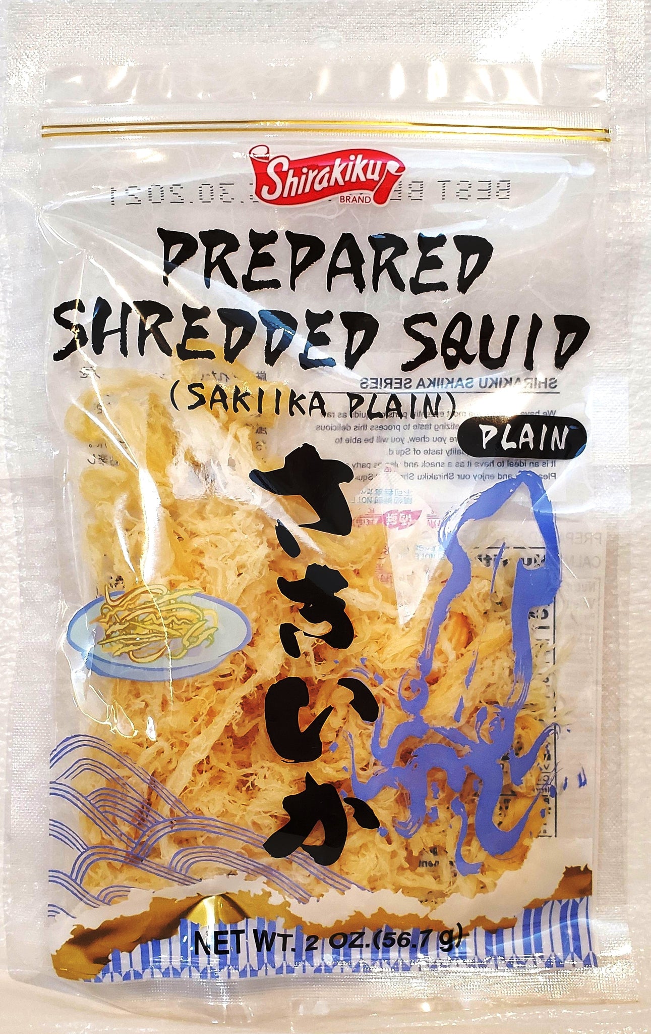 Shirakiku prepared shredded squid 白菊印原味魷魚𢇁
