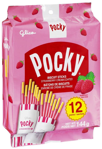 Glico strawberry pocky family pack  固力菓家庭優惠袋裝